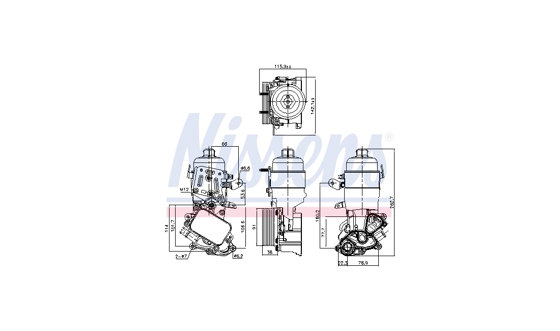 Oliekøler, motor
