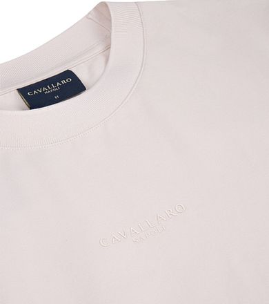 Cavallaro Darenio T-Shirt Logo Ecru 117241011 kopen