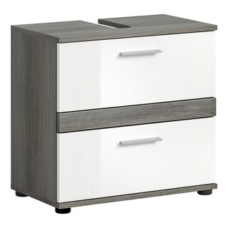 Waschbeckenunterschrank Blake weiß/grau B/H/T 60x57x34 cm
