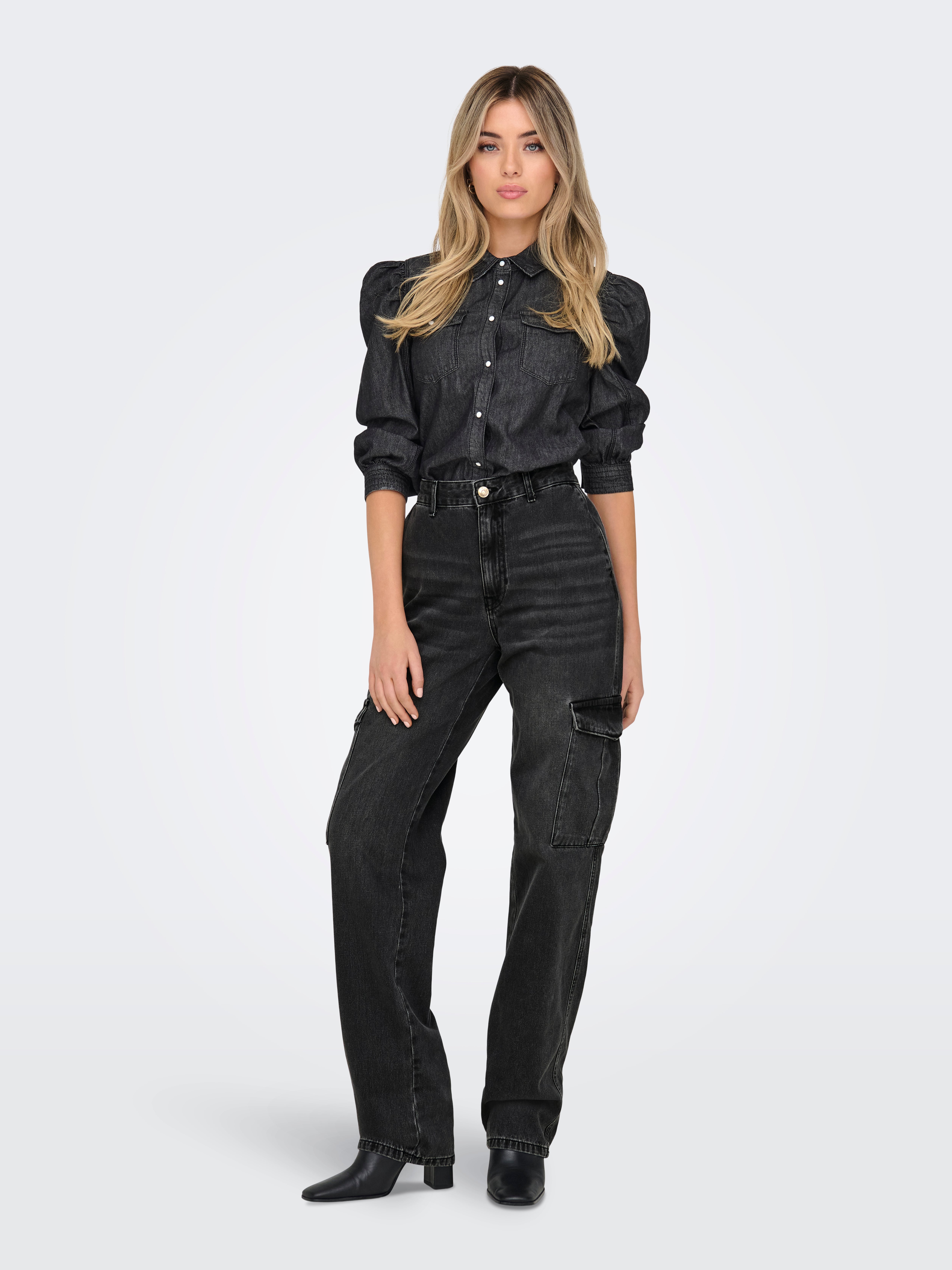 ONLMALLORY Jeanshemd Washed Black