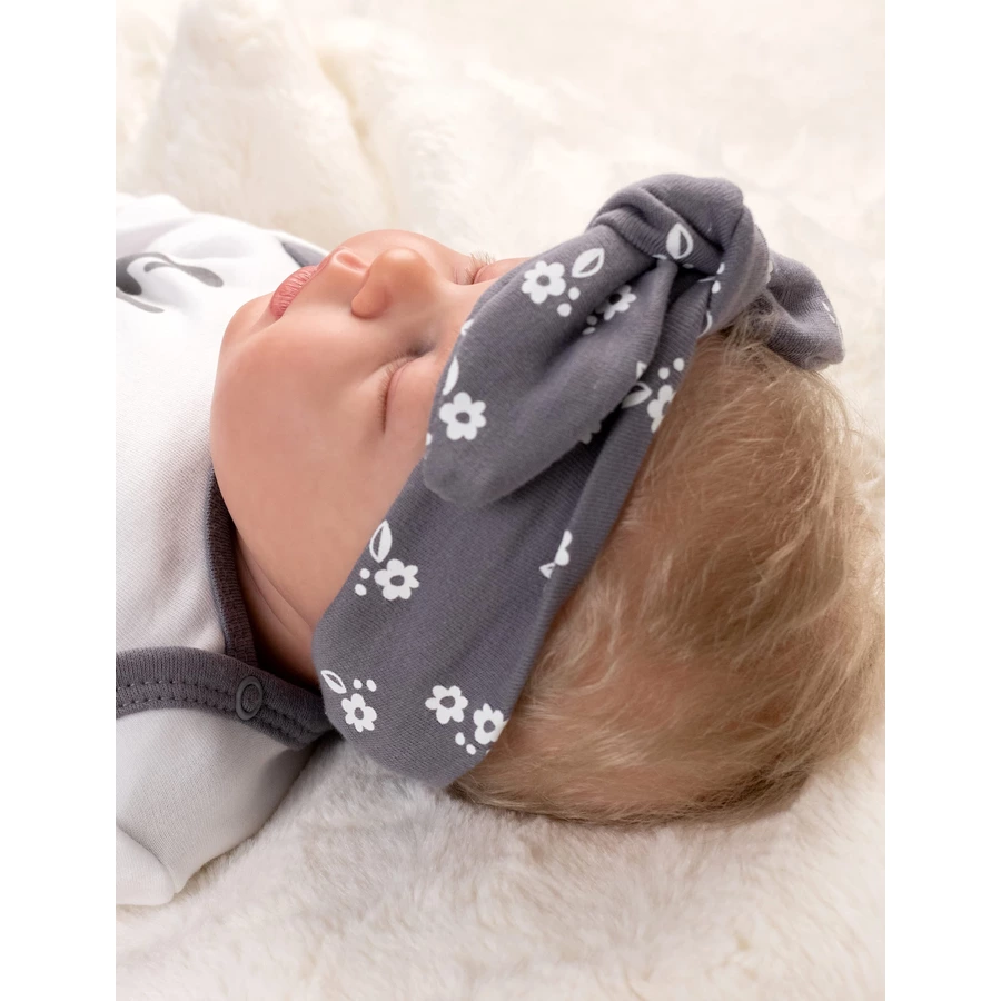 Baby Sweets 3tlg Set Body + Hose + Mütze Lieblingsstücke weiß grau