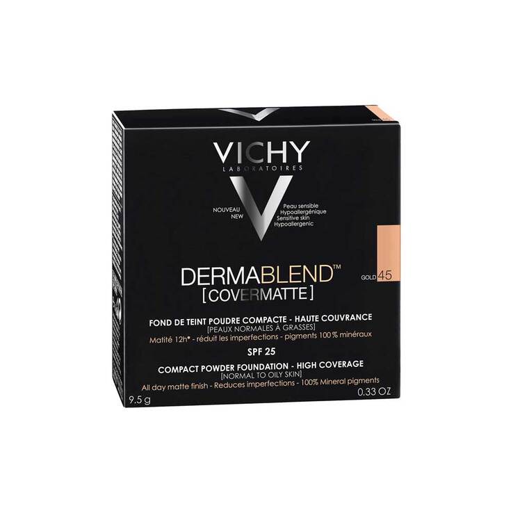 Vichy Dermablend Covermatte Puder 45 Gold, 9.5 g