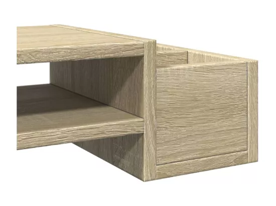 Support de moniteur et rangement chêne sonoma bois d'ingénierie
