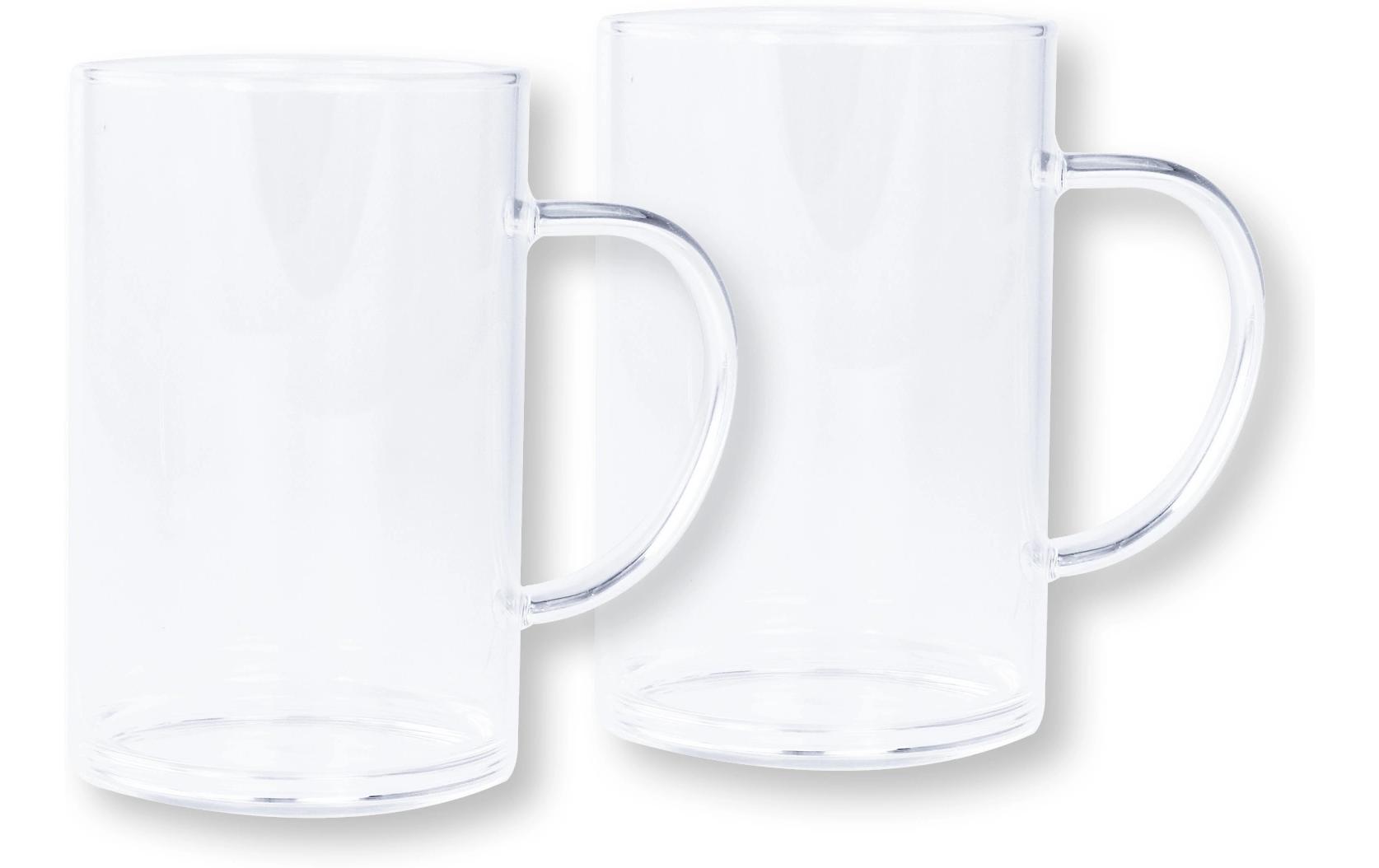 Tee- und Kaffeebecher Mug 450 ml, 2 Stück, Transparent2er-Set Tee- und Kaffeebecher aus Borosilikatglas