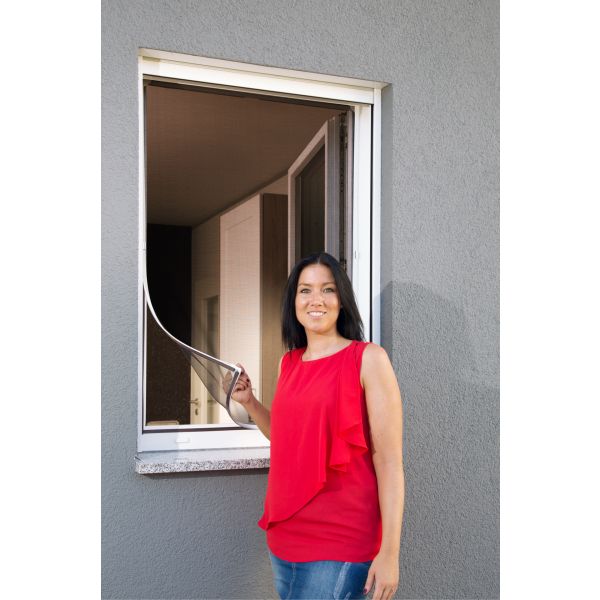 Rede Mosquiteira para Janela Fixa Magnética Flexível 100x120cm Branca