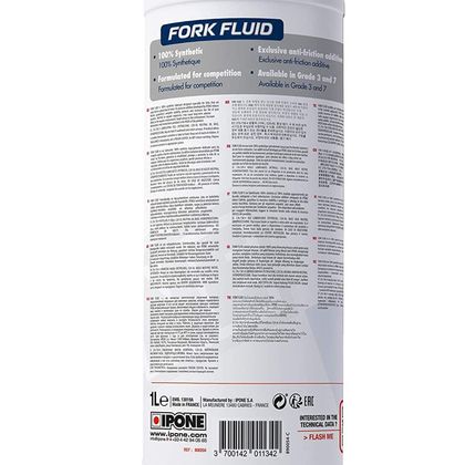 Huile de fourche Ipone FORK FLUID - GRADE 3 - 1 LITRE Universel