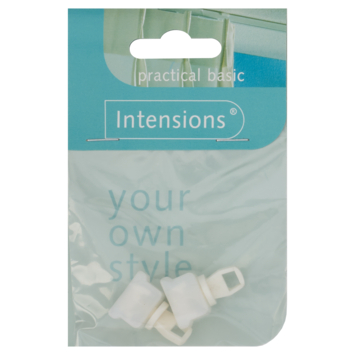 Intensions eindkap gordijnrail Plus wit 2 stuks