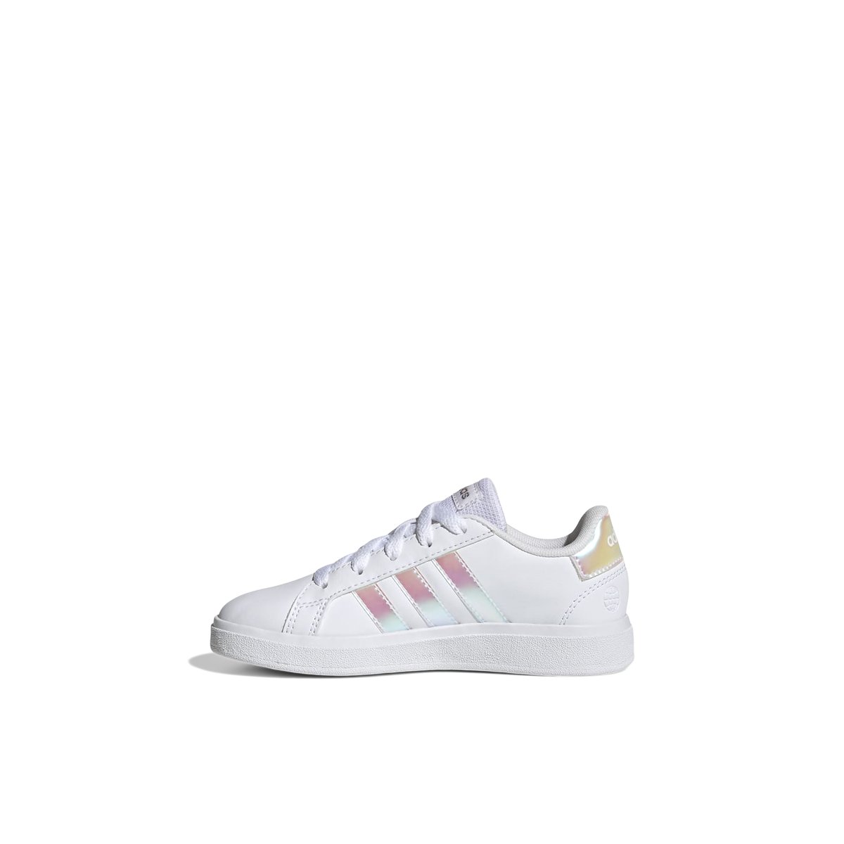 ADIDAS-Court_k-jg-Baskets - Talon plat - Blanc