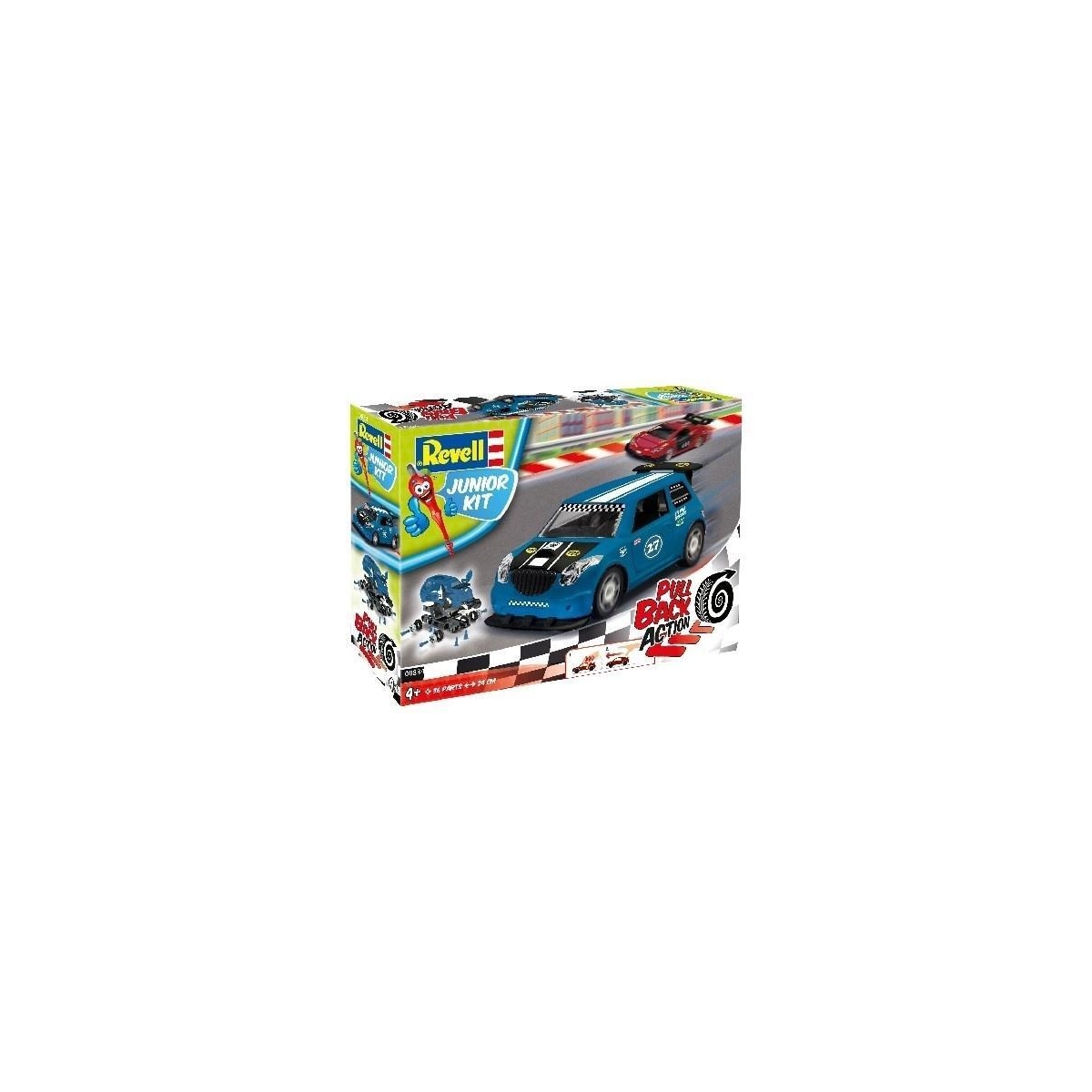 1:20 JUNIOR KIT Pull Back Rallye Car, Blå