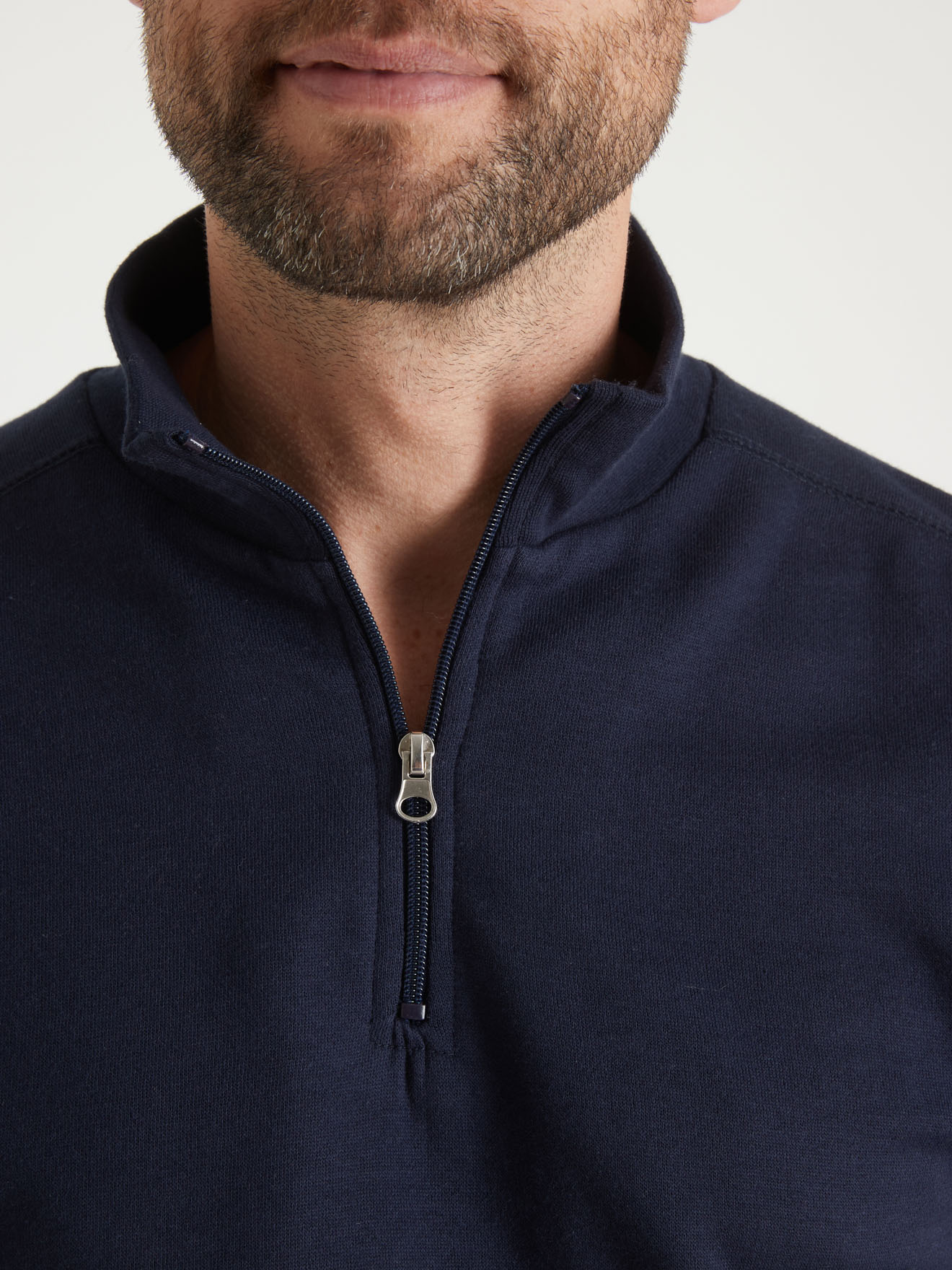 Sweat-shirt à col montant zippé