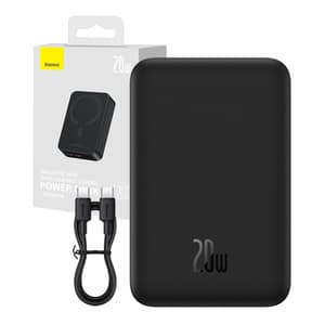 Powerbank Baseus Magnetic Mini 20000mAh, USB-C 20W MagSafe (sort)