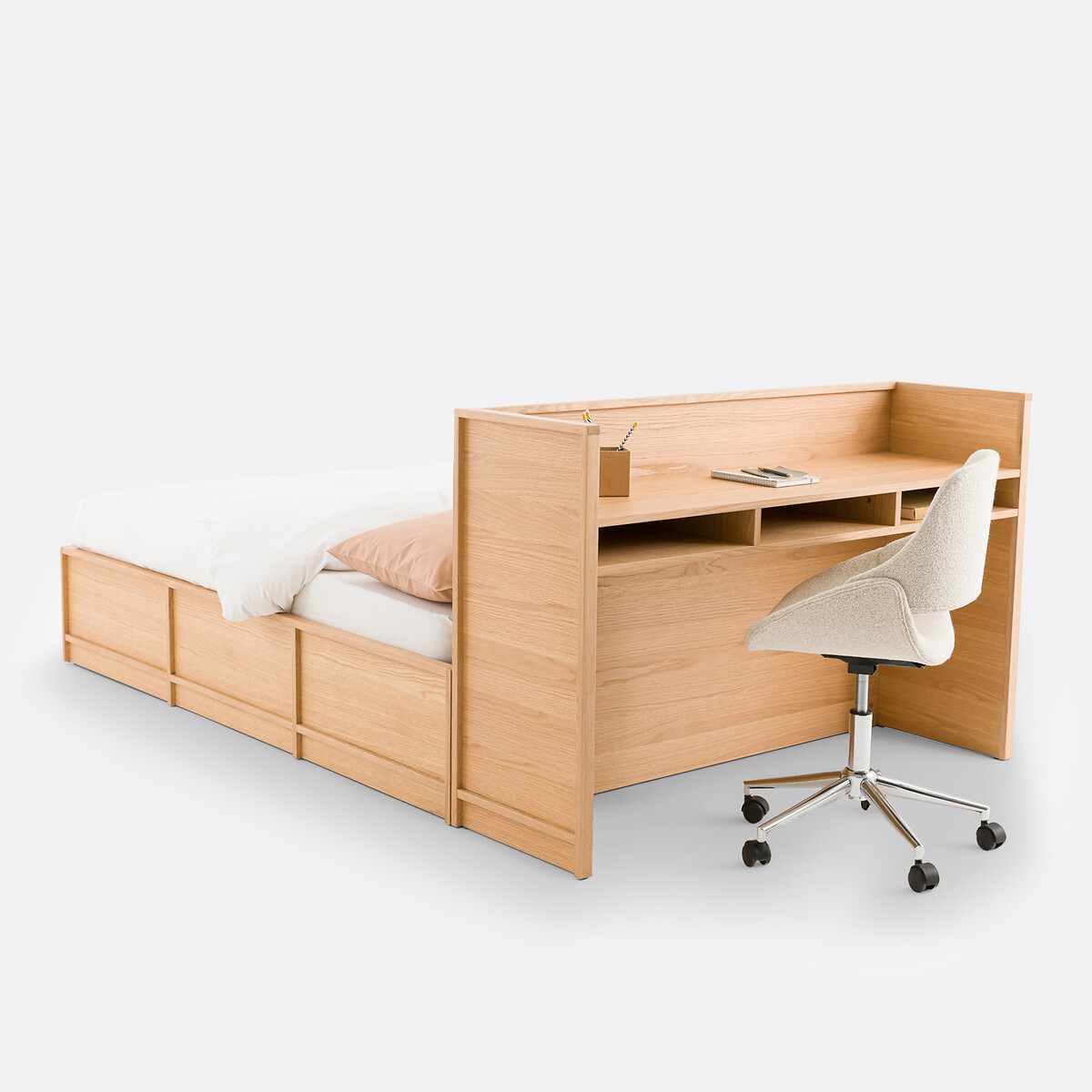 LA REDOUTE INTERIEURS<br>Cama baú com estrado de ripas rebatível, Senssia