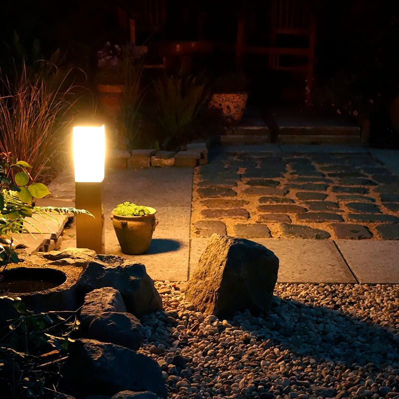 Buitenlamp staal 45cm IP44 - Malios met grondpin en kabelmof