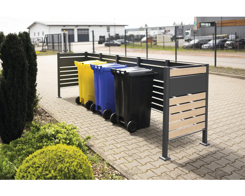 WESTMANN Planum opbergkast met 5 bakken, 410 x 90 x 120 cm, hout-antraciet