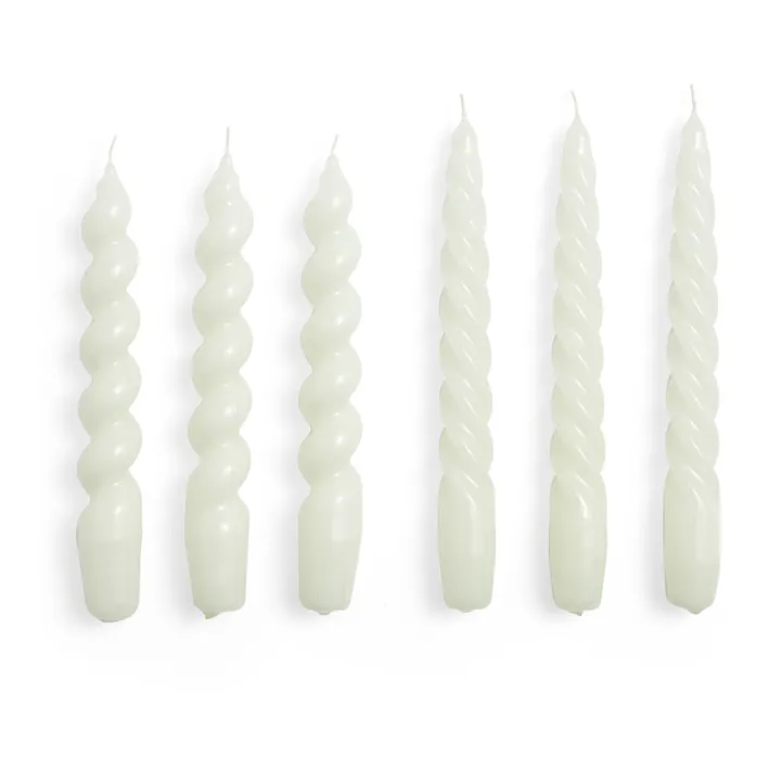 Hay Bougies Twist - Set de 6 | Off-White