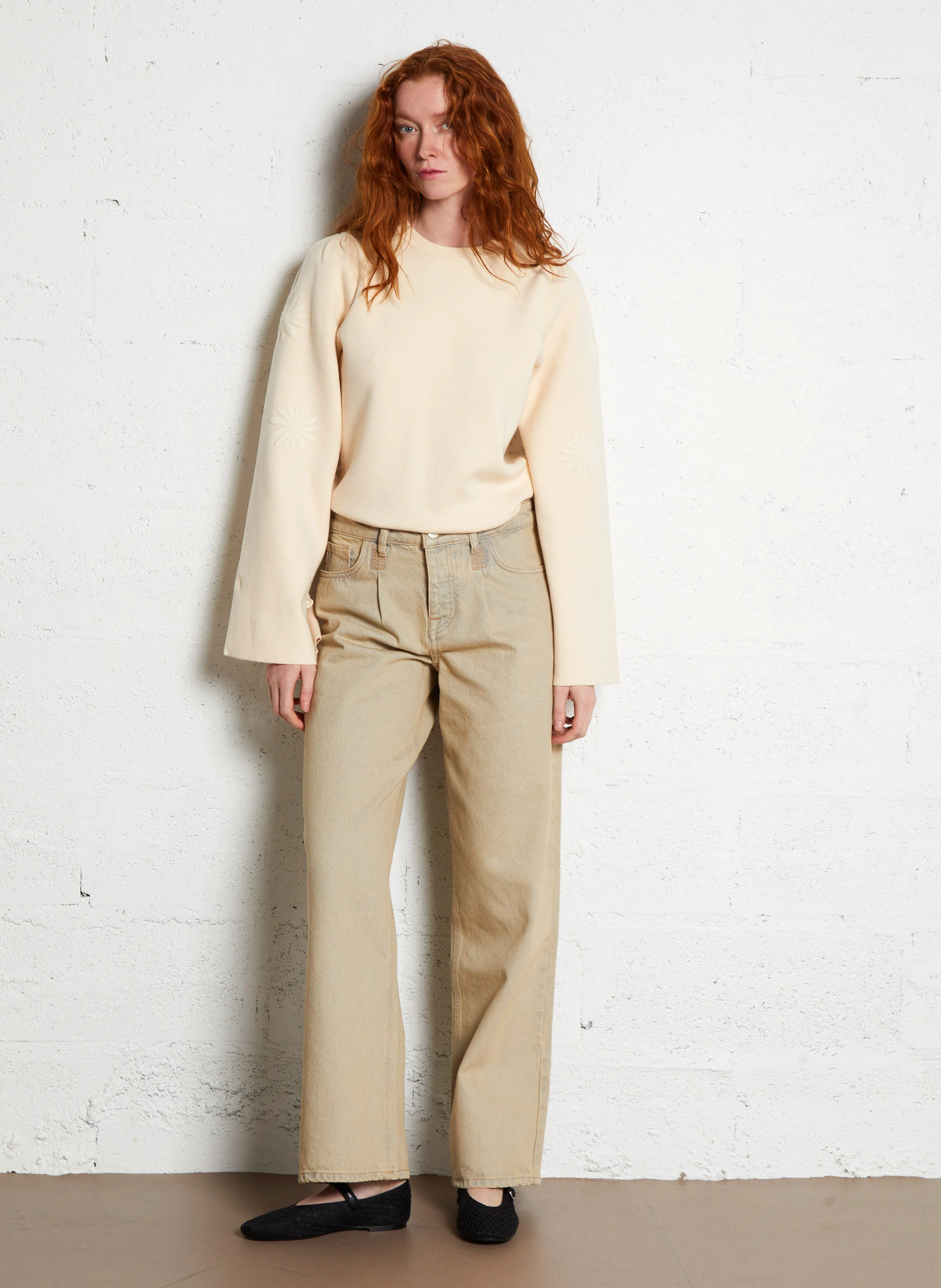 BIBA - Pull col rond| Blanc