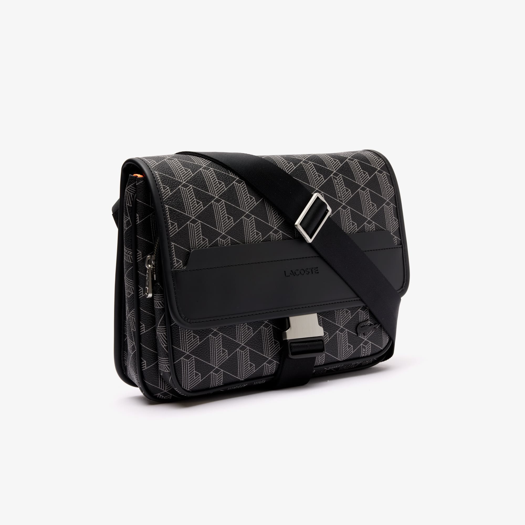 Grand sac à rabat The Blend avec monogramme Sacoches & Pochettes - Noir - Lacoste - Homme