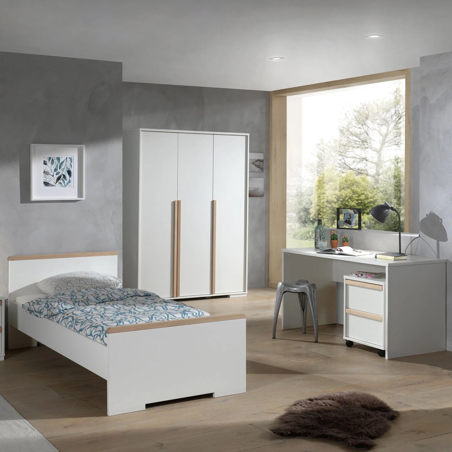 Vipack London Kledingkast 3-deurs - Wit