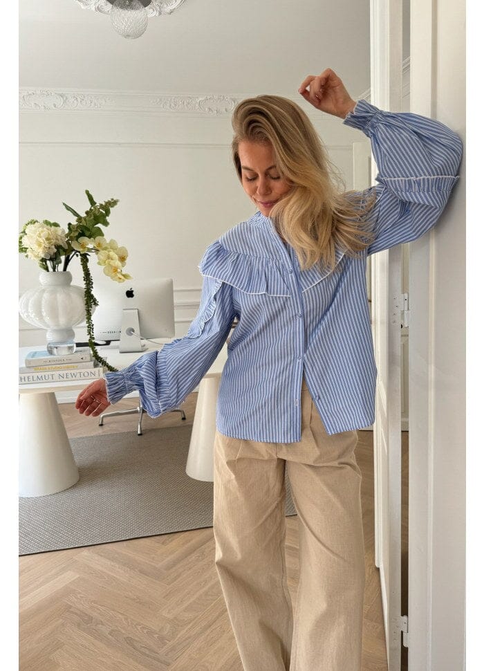 BYIC Isaic Shirt bws blue white stripe