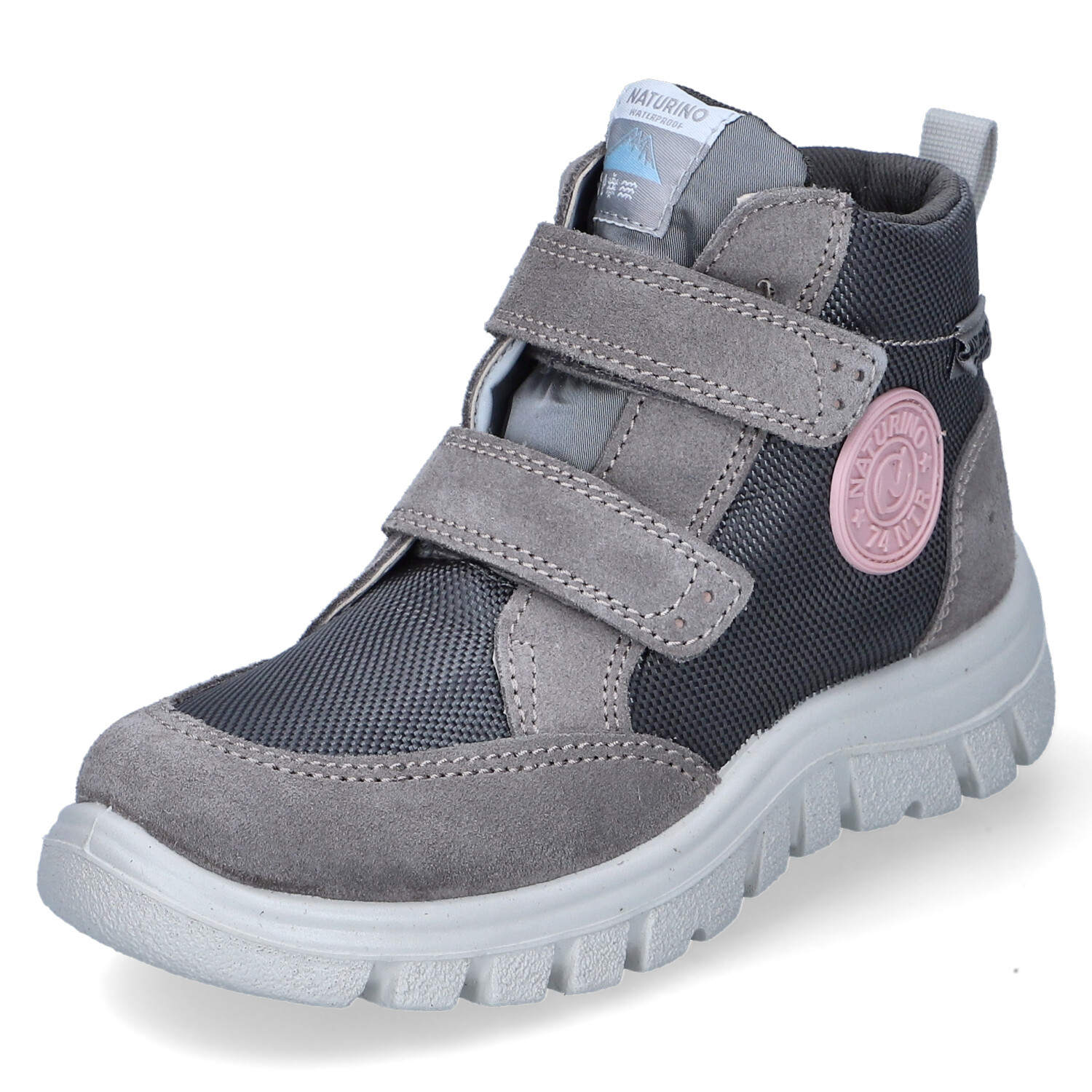 Naturino Klettstiefeletten - dark grey-rose