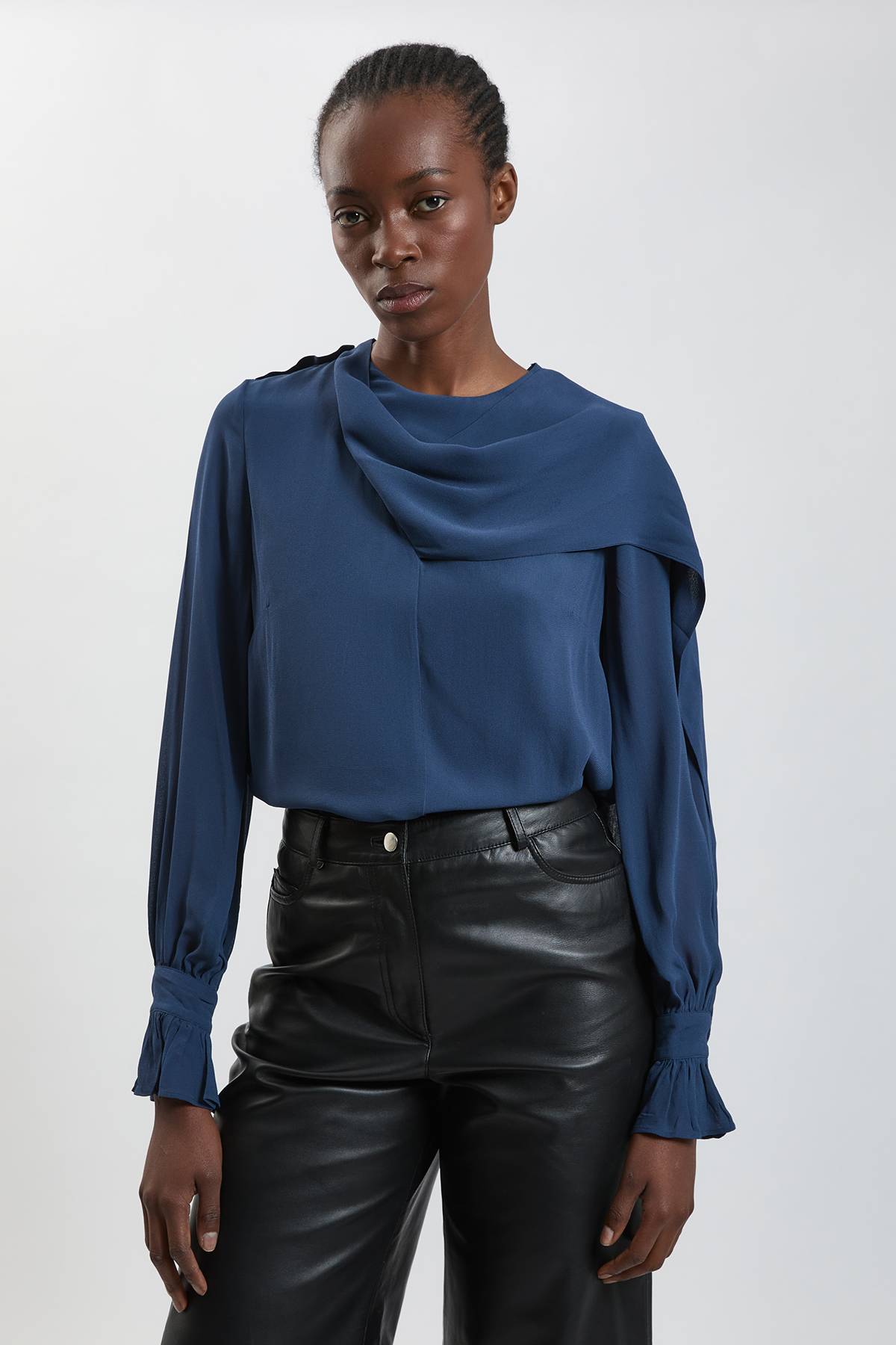 KarenMillen Chemisier En Viscose Tissée Avec Détail Foulard
