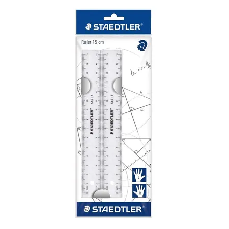 STAEDTLER® Lineal Kunststoff transparent 15cm 2er Set