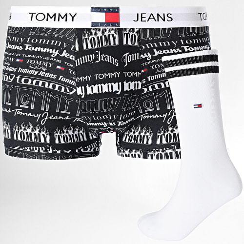 Lot Boxer Et Paire De Chaussettes 2966 Blanc Noir