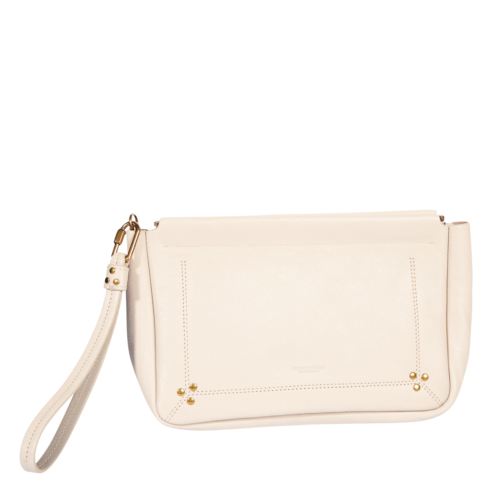 CLAP L - Pochette en cuir| Beige