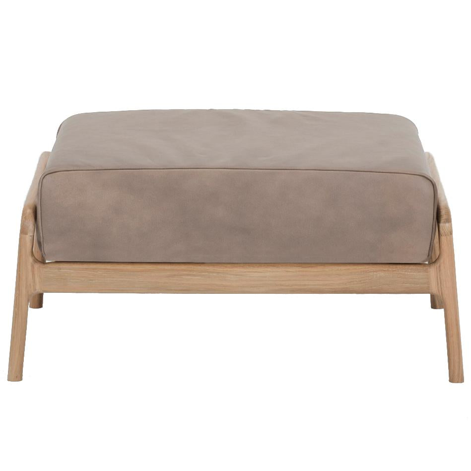 Fawn hocker natural Dakar Leather Stone