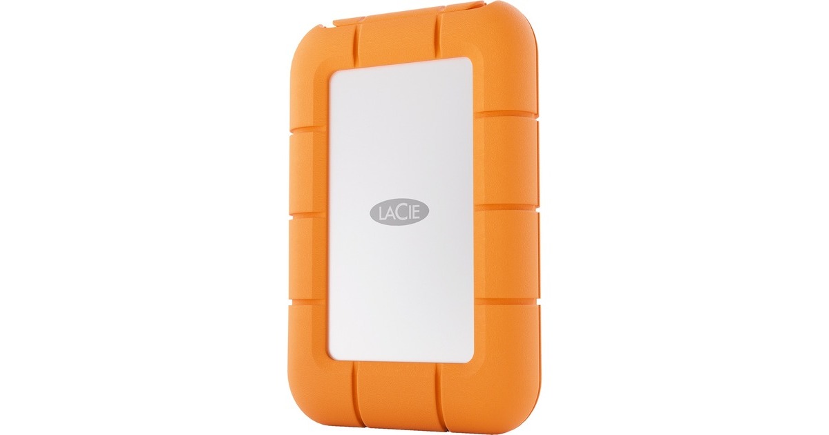 LaCieRugged Mini 2 TB externe SSD  (Oranje/zilver, USB-C 3.2 Gen 2x2 (20 Gbit/s))