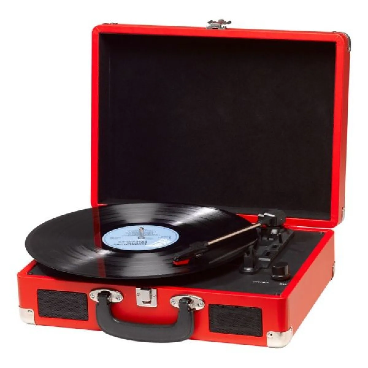 TOTALCADEAU Platine Tourne-disques USB - Rouge