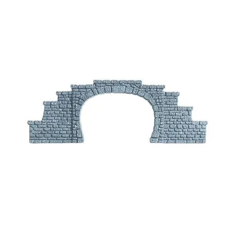 NOCH 44430- Tunnel-Portal, Kunststoff 2-gleisig,12?x?4?cm, Kunststoff 2?Stück Z
