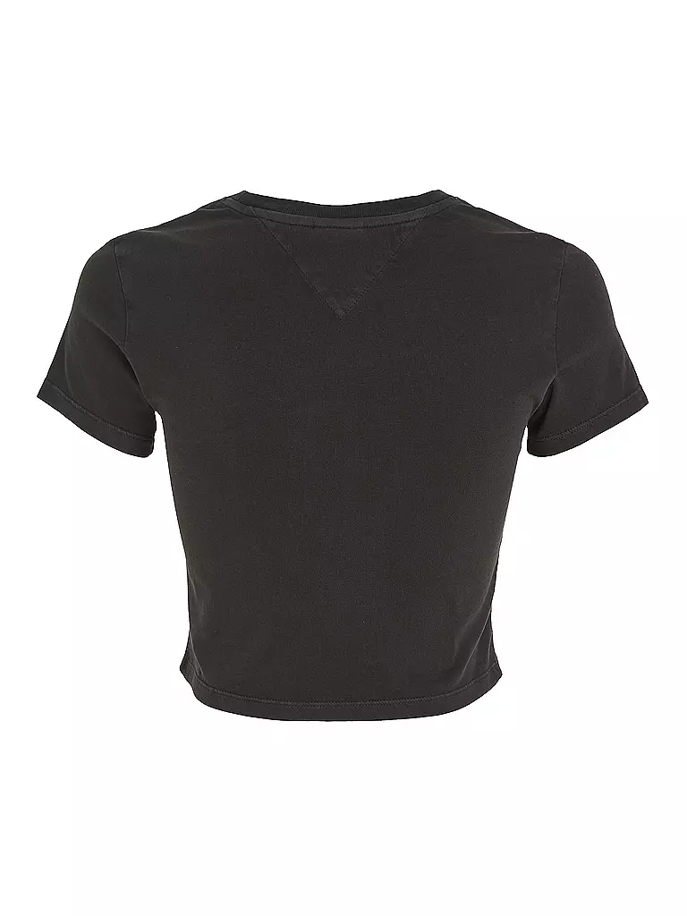 TOMMY JEANS T-Shirt Cropped Fit schwarz