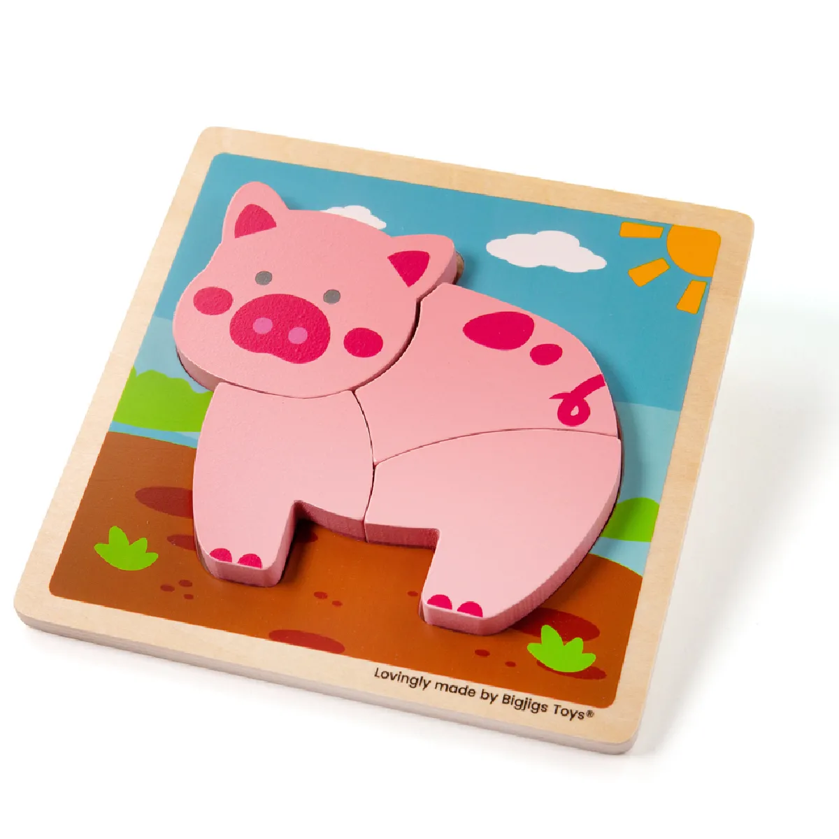 Bigjigs Toys Puzzle en bois - Gros cochon