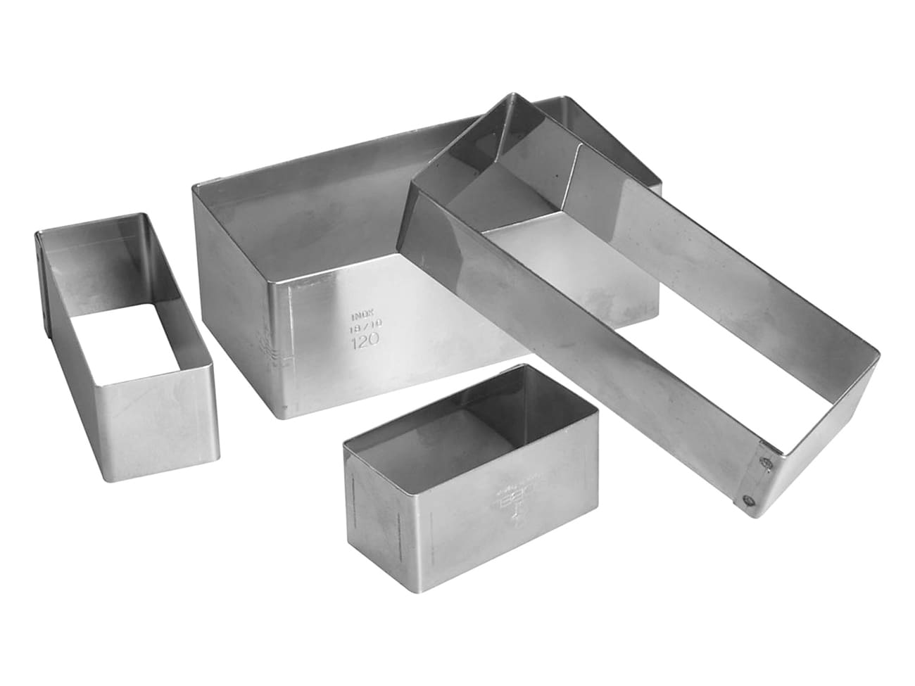 Rectangle inox - 10 x 3 x ht 3 cm - Gobel