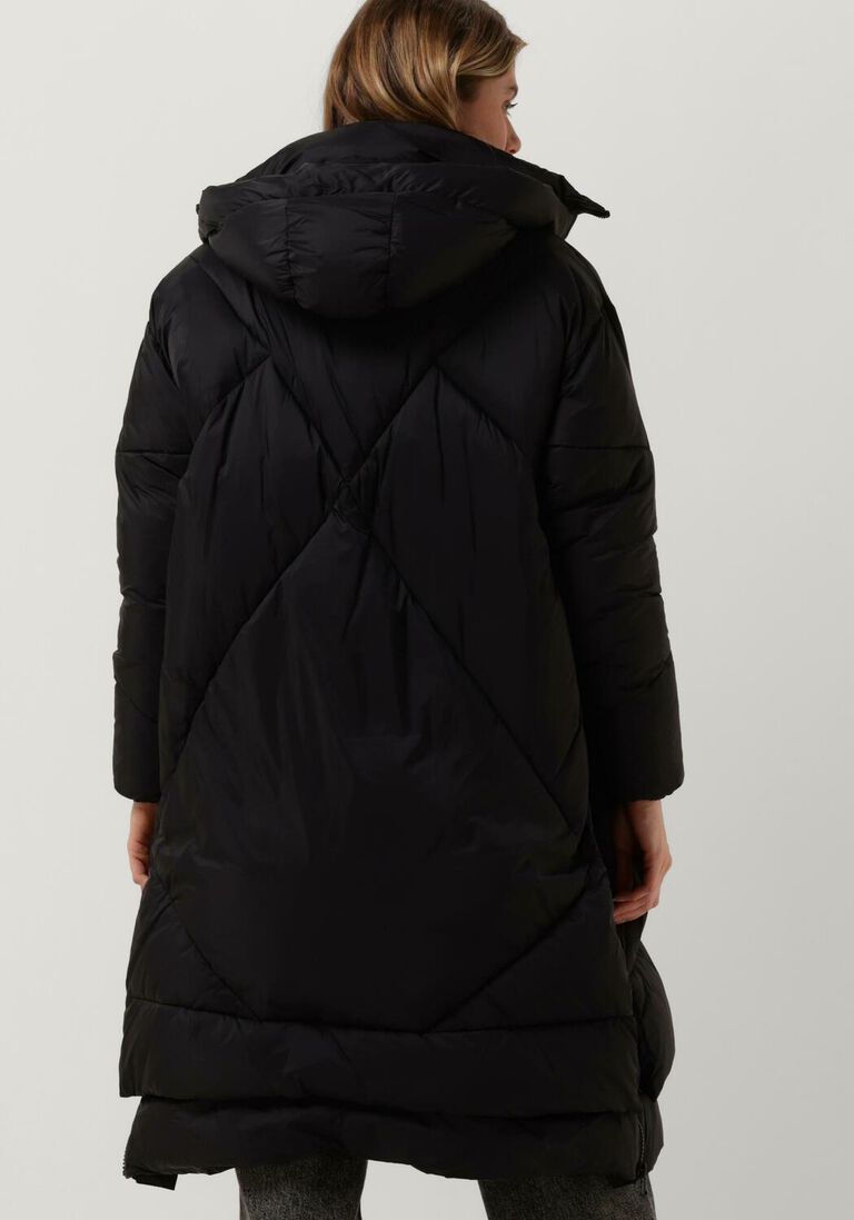 CANADIAN zwarte canadian gewatteerde jas eugenie recycled long
