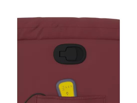 Fauteuil massant inclinable Rouge bordeaux Similicuir
