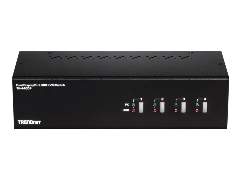 TRENDnet TK 440DP - KVM / audio / USB switch - 4 x KVM / audio / USB - 1 lokalbruger - desktop - TAA-kompatibel
