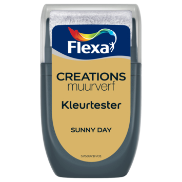 Flexa Creations muurverf kleurtester sunny day mat 30ml