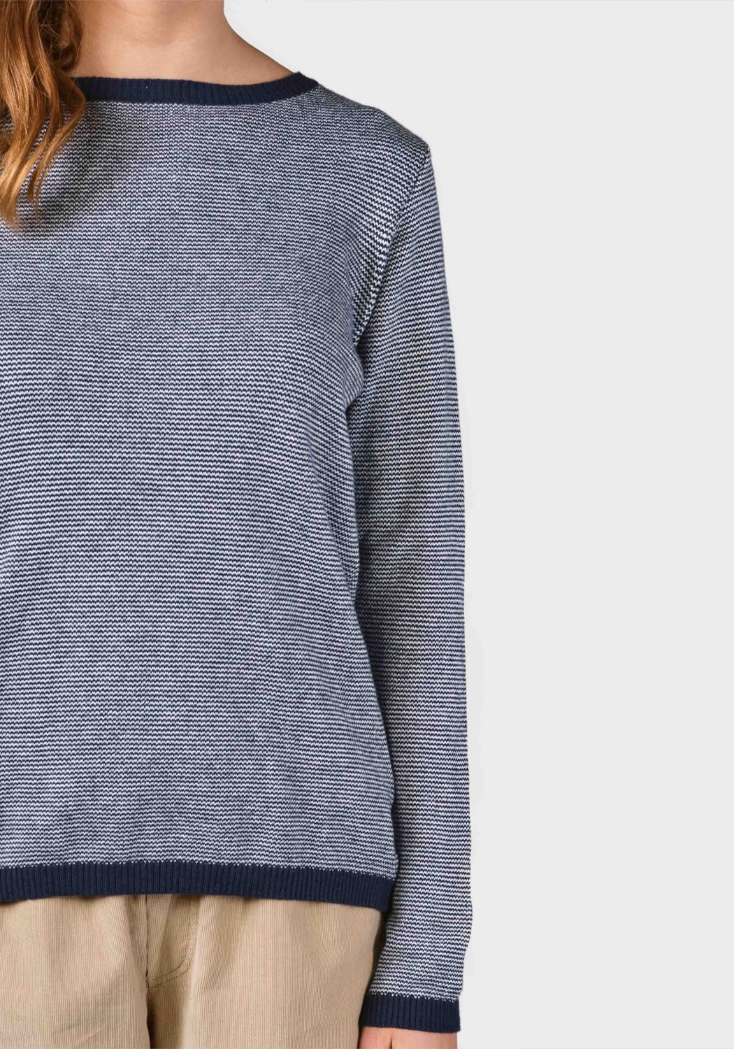 Klitmøller Collective Strickpullover Rosa Navy/Cream