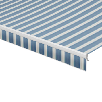 Schulprand (volant) recht streep blauw (kleurnr. 320553) op maat