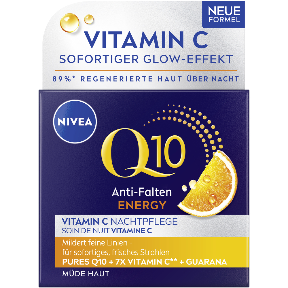 Nivea Q10 Energy Nachtcreme<br>50 ml, Topf, Creme, Anti-Falten