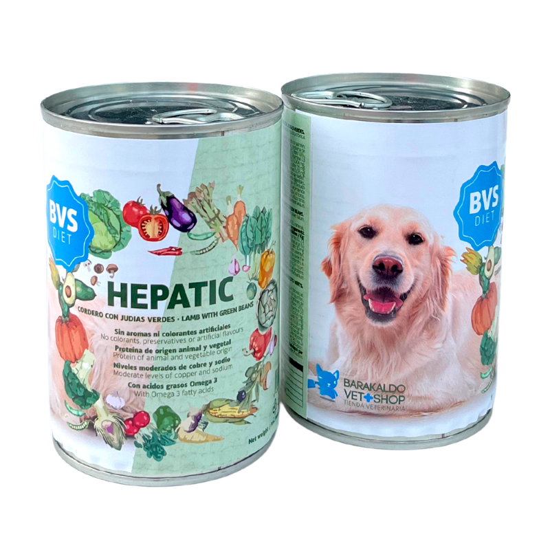 Ração úmida para cães Diet Hepatic Lamb com feijão verde - Barakaldo Vet Shop