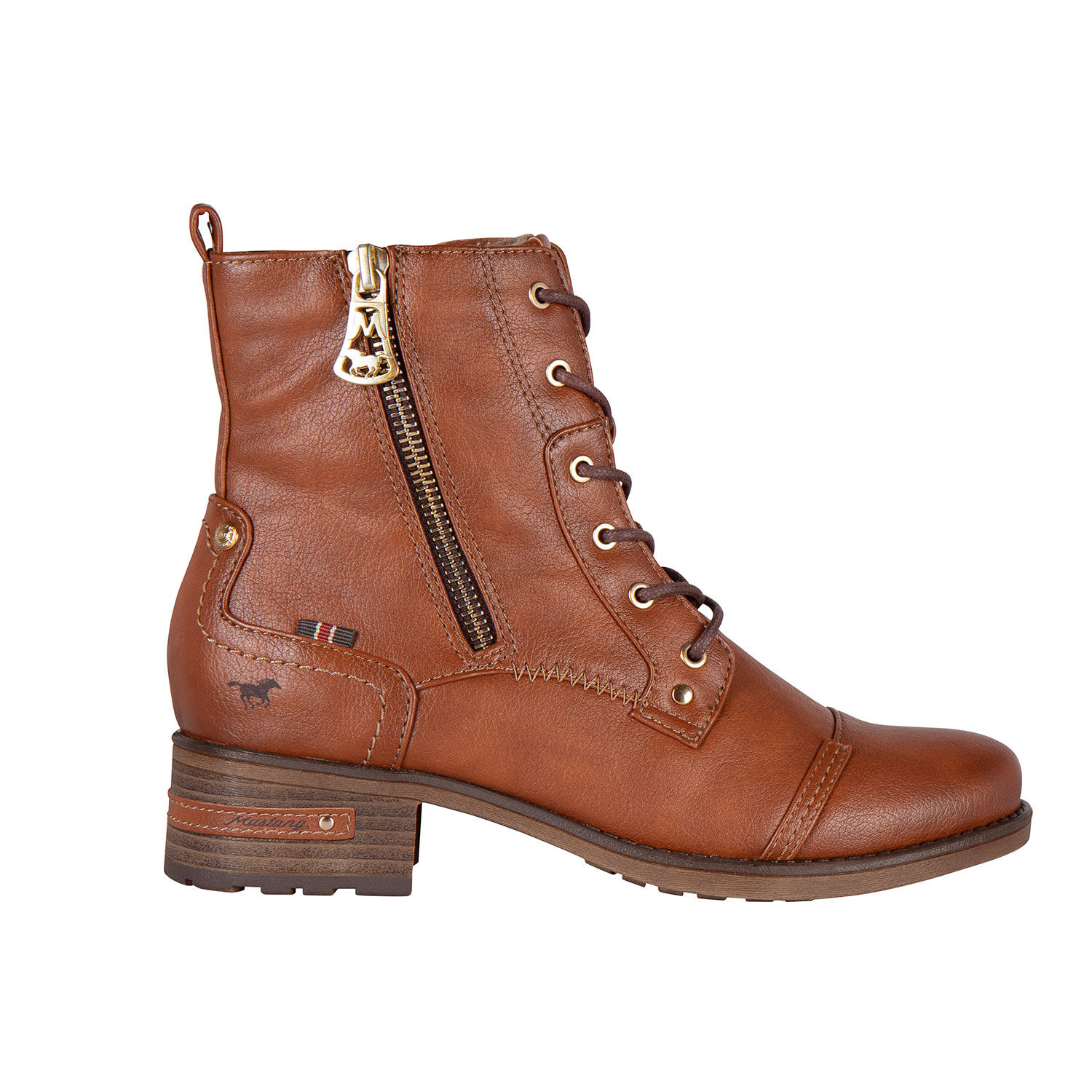 Mustang Schnürstiefelette aus pflegeleichtem Softmaterial