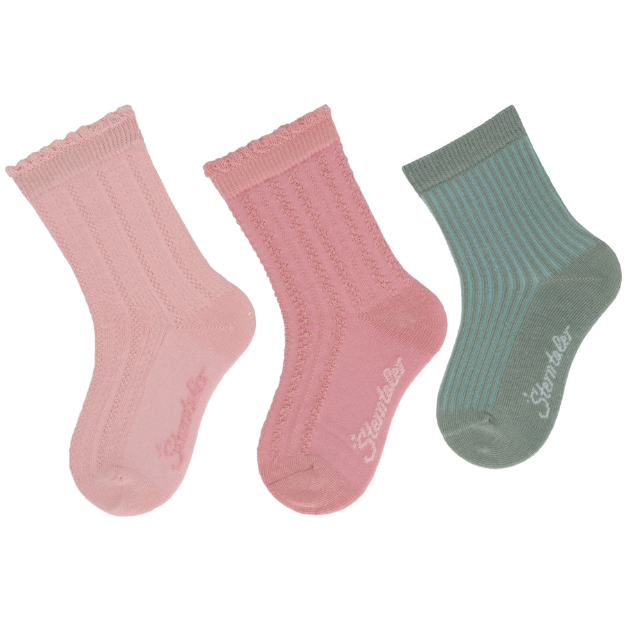 Sterntaler Socken 3er-Pack Struktur zartrosa