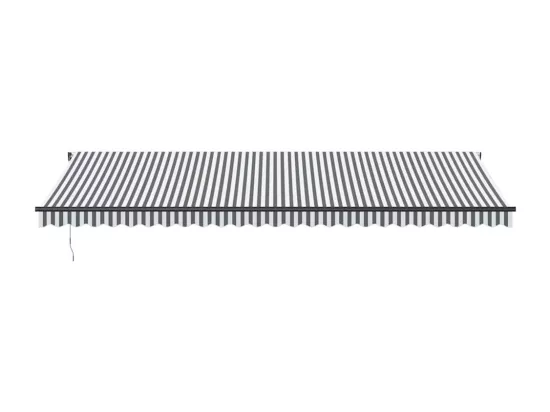 Auvent rétractable automatique anthracite blanc 600x300 cm