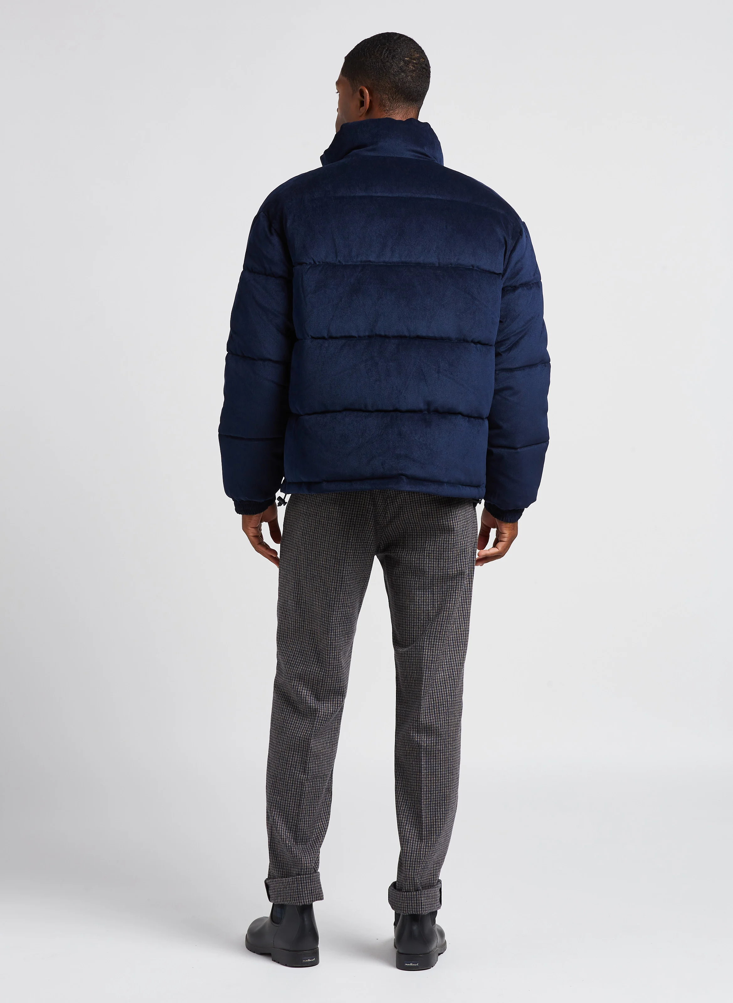 Pantalon droit en laine mélangée | Gris