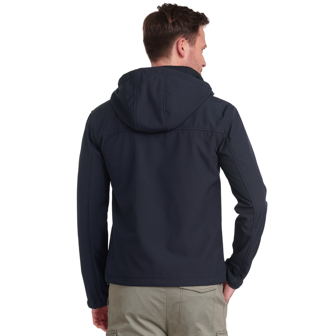 VanVaan Denim Herren Softshell-Jacke mit Kapuze dunkelblau