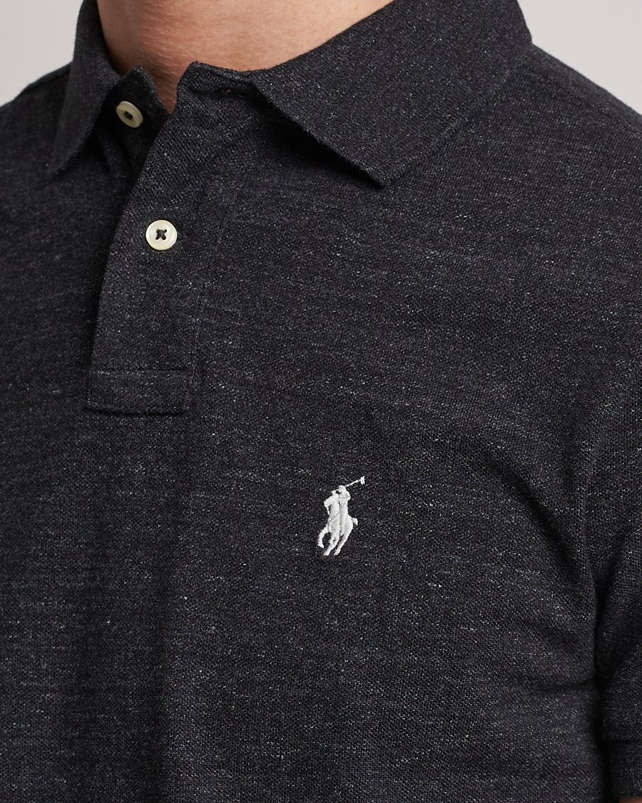 Polo Ralph Lauren Custom Slim Fit Polo Black Marl Heather
