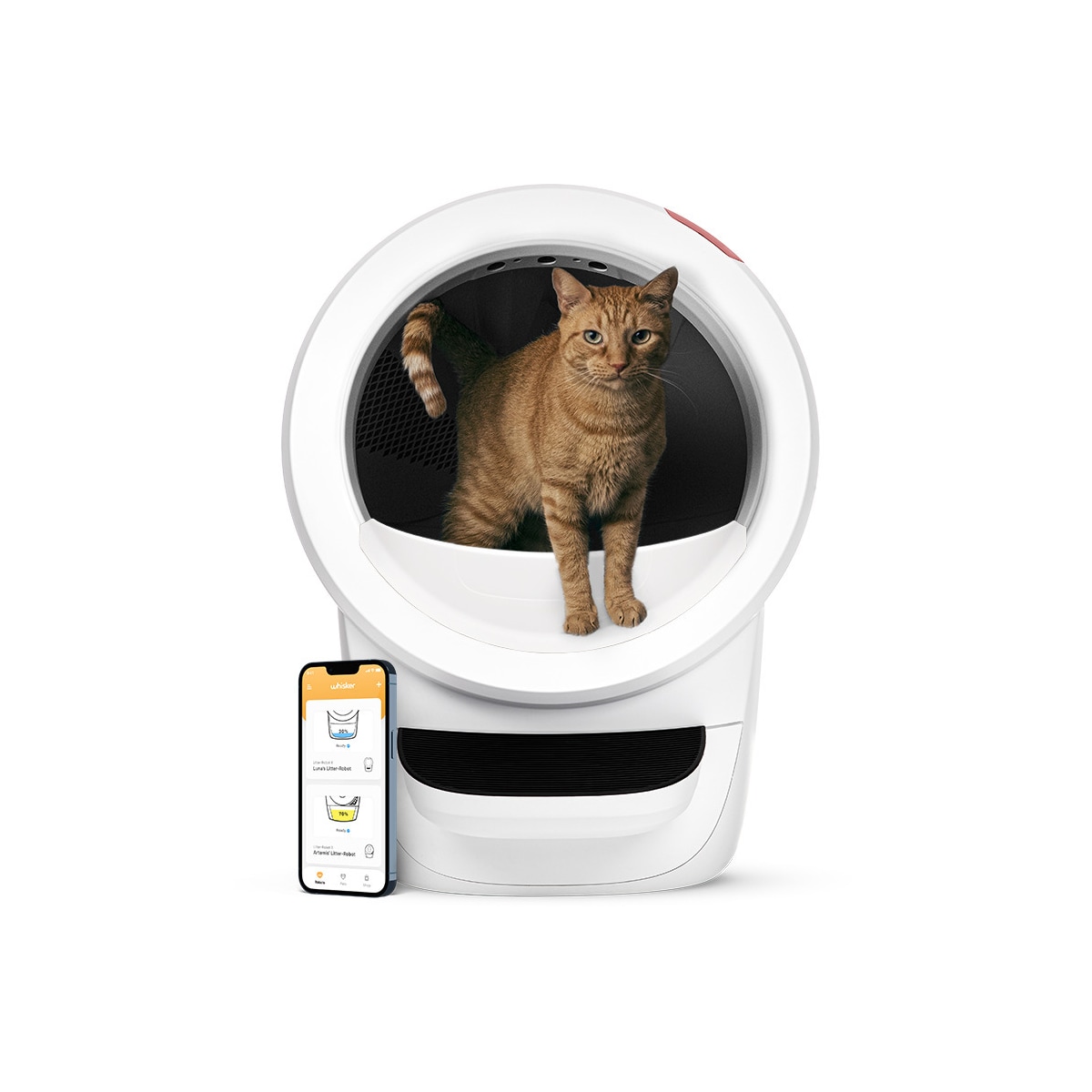 Whisker Litter-Robot 4 Automatic Cat Litter Box - Hvit